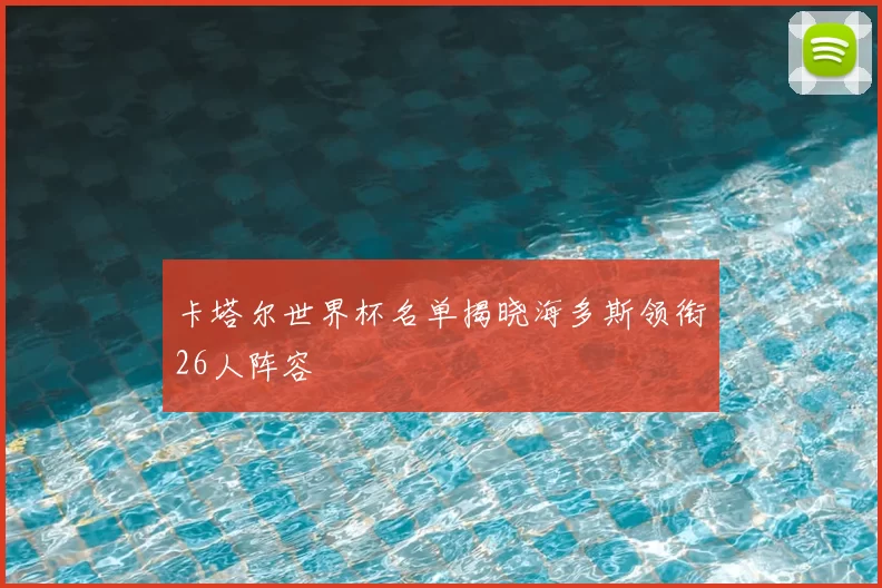 卡塔尔世界杯名单揭晓海多斯领衔26人阵容